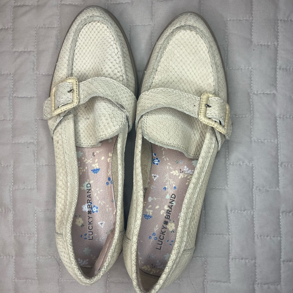 LUCKY BRAND RYEDRA LOAFER Taupe Beige Size 6.5